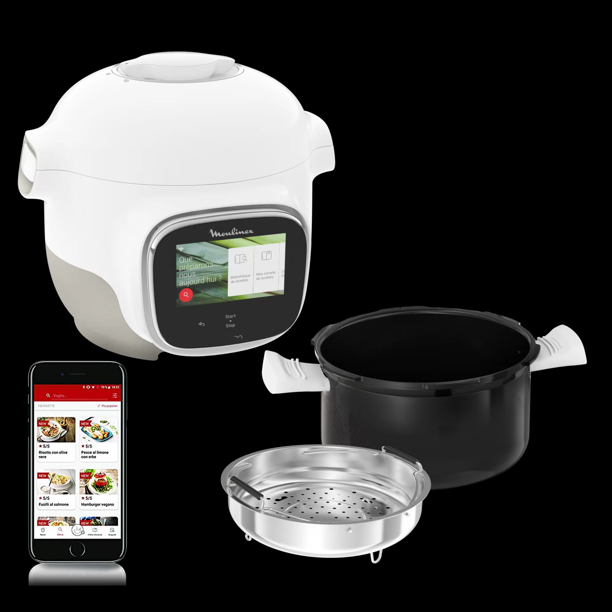 Moulinex Cookeo Touch Mini, Multicuiseur Connecté, 3L (2 Pers.), écran Tactile- Cookeo - Multicuisseurs Intelligents | Cookeo - Multicuisseurs Intelligents