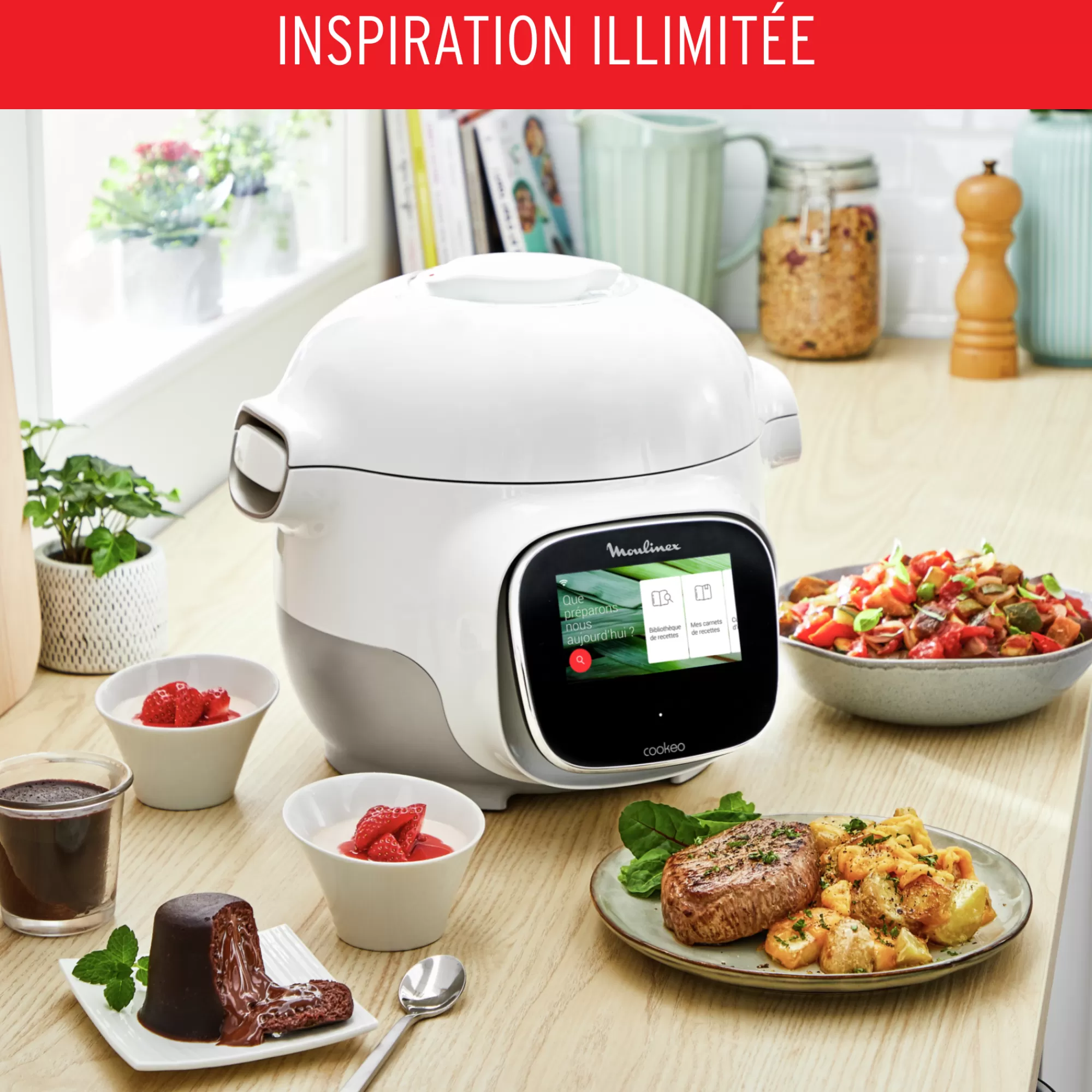 Moulinex Cookeo Touch Mini, Multicuiseur Connecté, 3L (2 Pers.), écran Tactile- Cookeo - Multicuisseurs Intelligents | Cookeo - Multicuisseurs Intelligents
