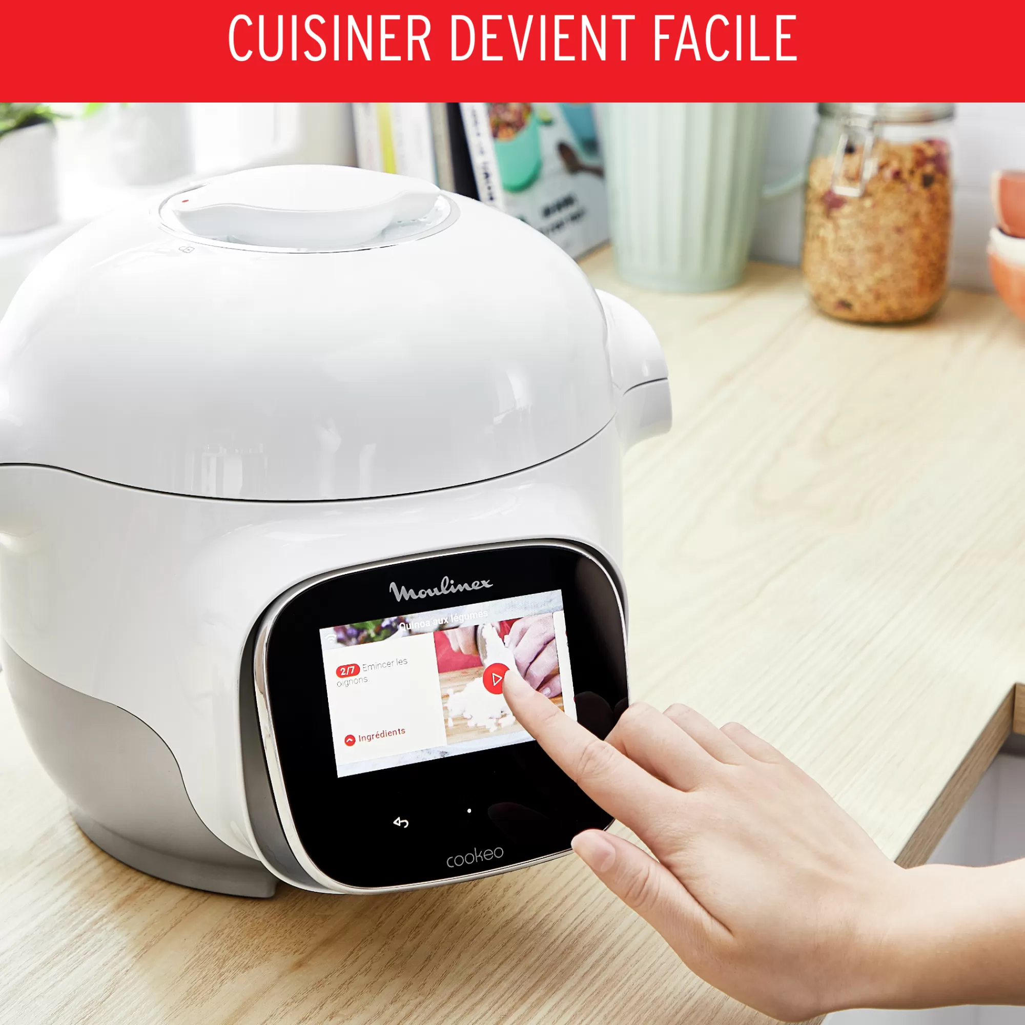 Moulinex Cookeo Touch Mini, Multicuiseur Connecté, 3L (2 Pers.), écran Tactile- Cookeo - Multicuisseurs Intelligents | Cookeo - Multicuisseurs Intelligents