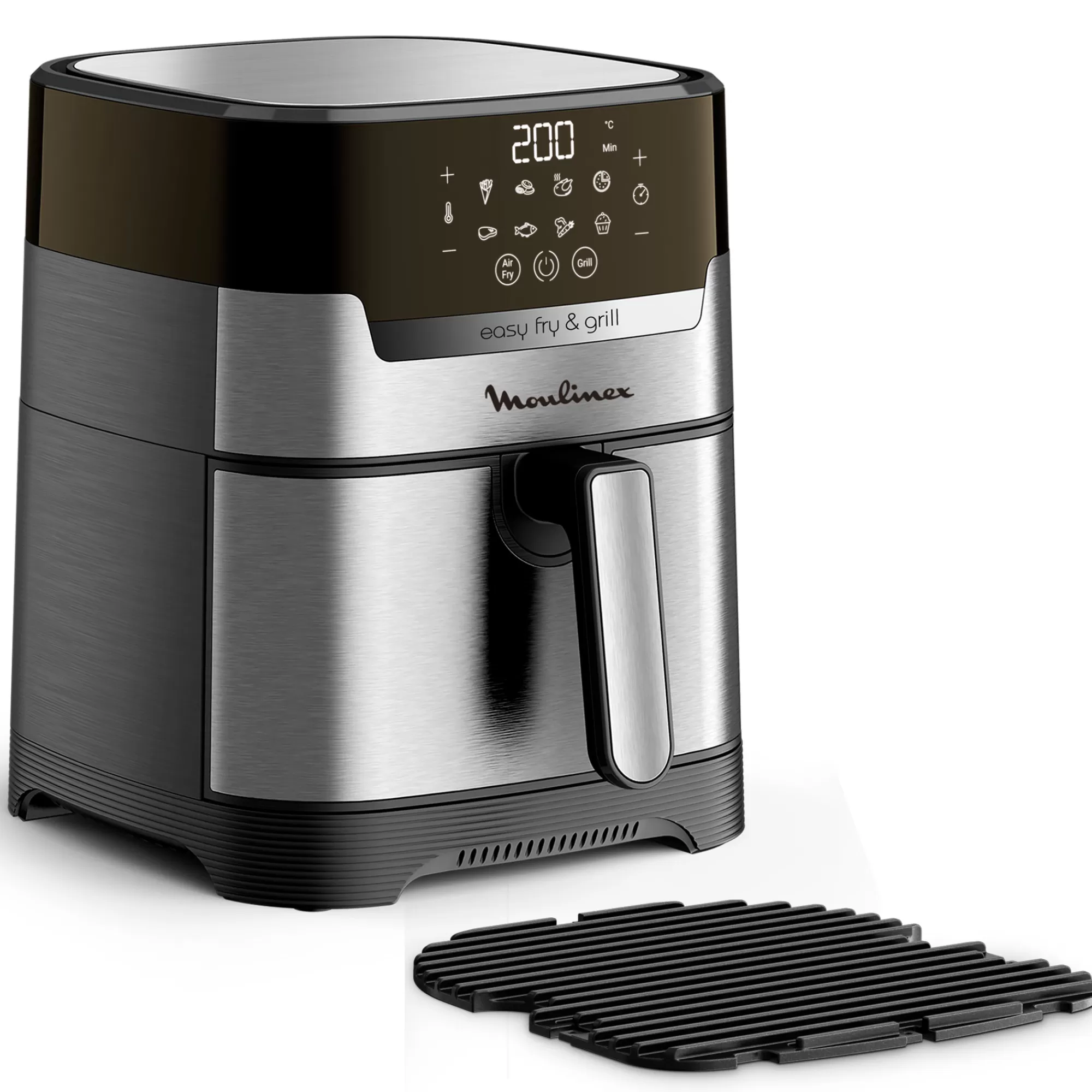 Moulinex Easy Fry & Grill, Friteuse Sans Huile 4,2L (6 Pers.), Air Fryer, Grill, 8 Prog.,- Air Fryers - Friteuses Sans Huile
