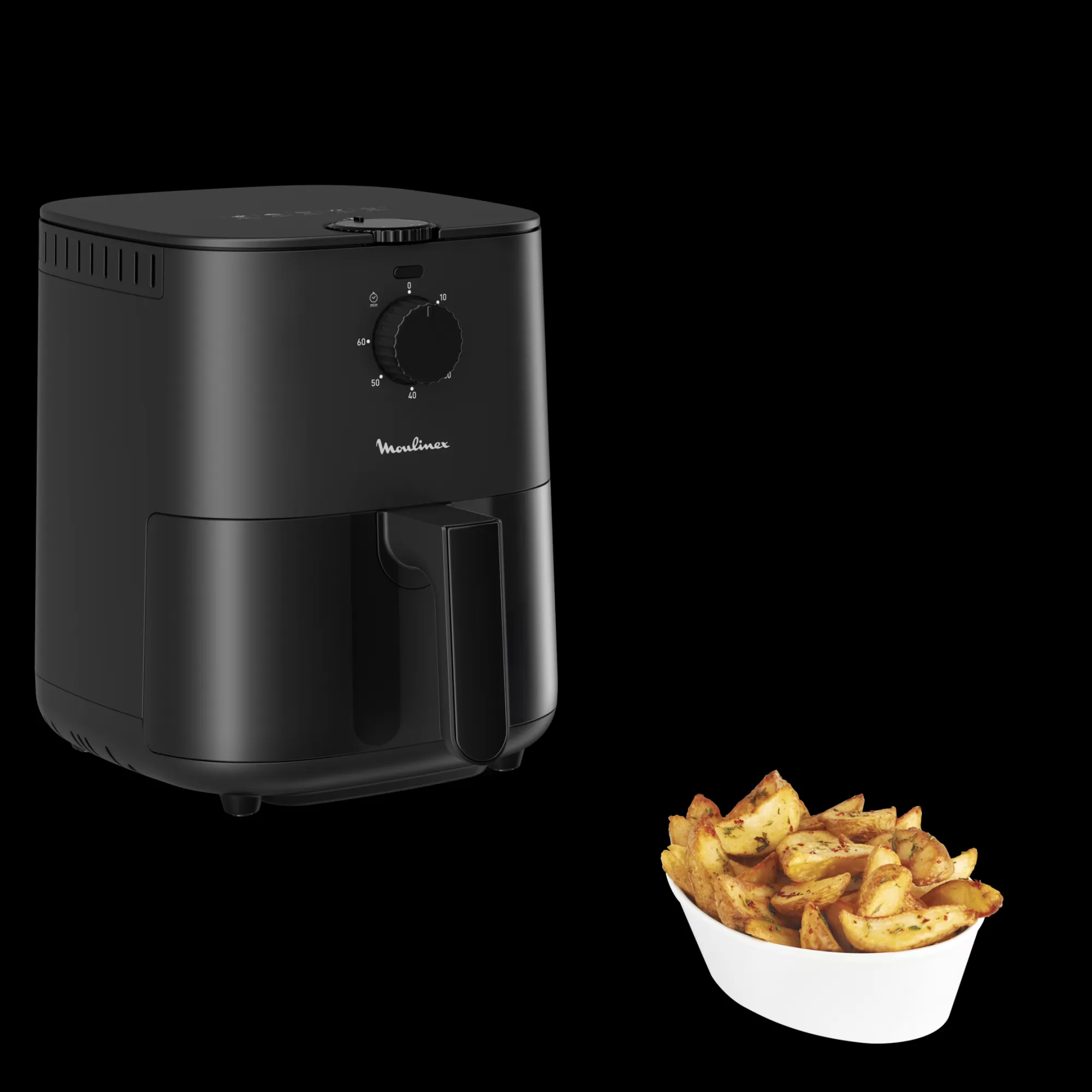 Moulinex Easy Fry Essential, Air Fryer, 3,5L, Noir- Air Fryers - Friteuses Sans Huile