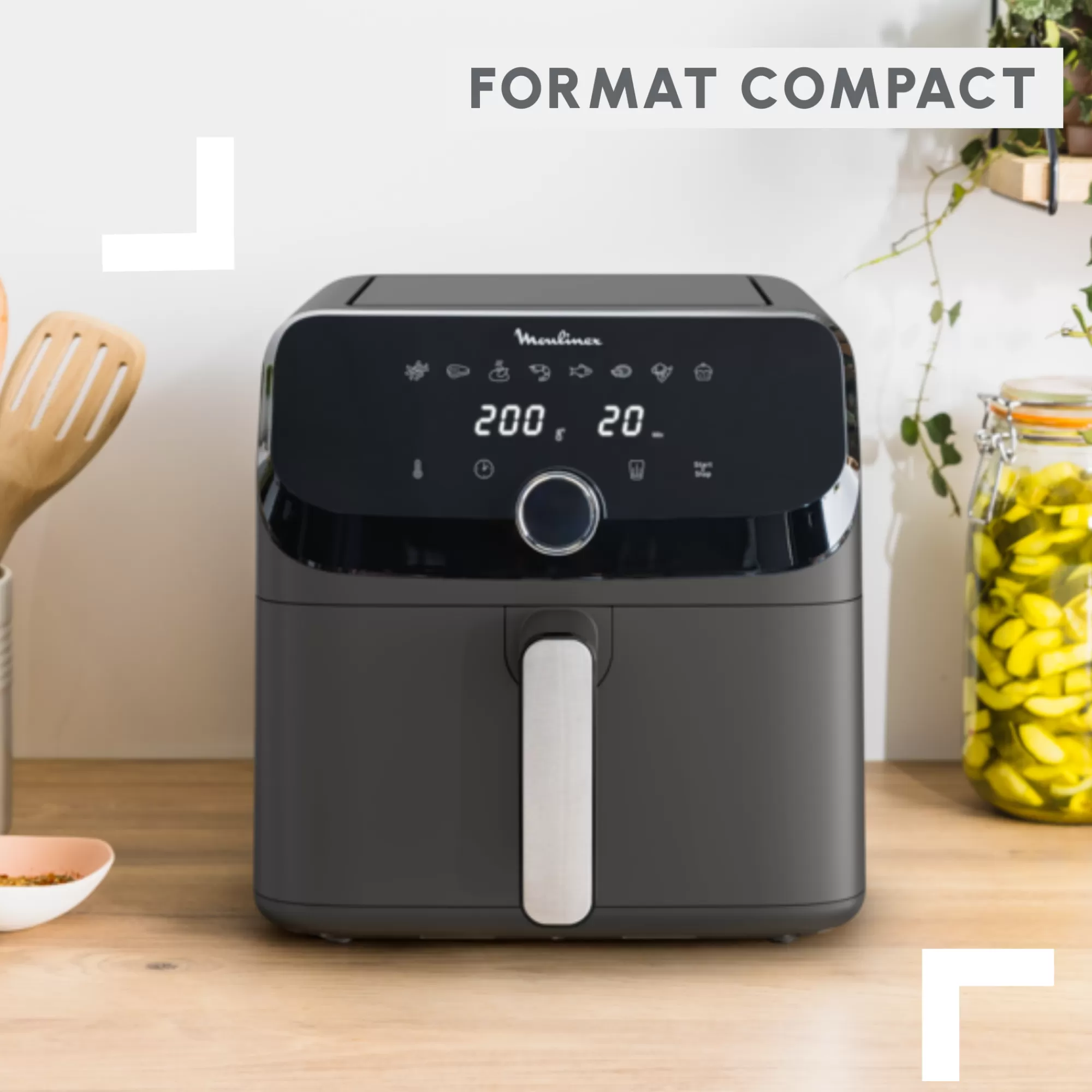 Moulinex Easy Fry Mega , Friteuse Sans Huile, Air Fryer Très Grande Capacité De 7.5L, 8programmes Prédéfinis- Air Fryers - Friteuses Sans Huile