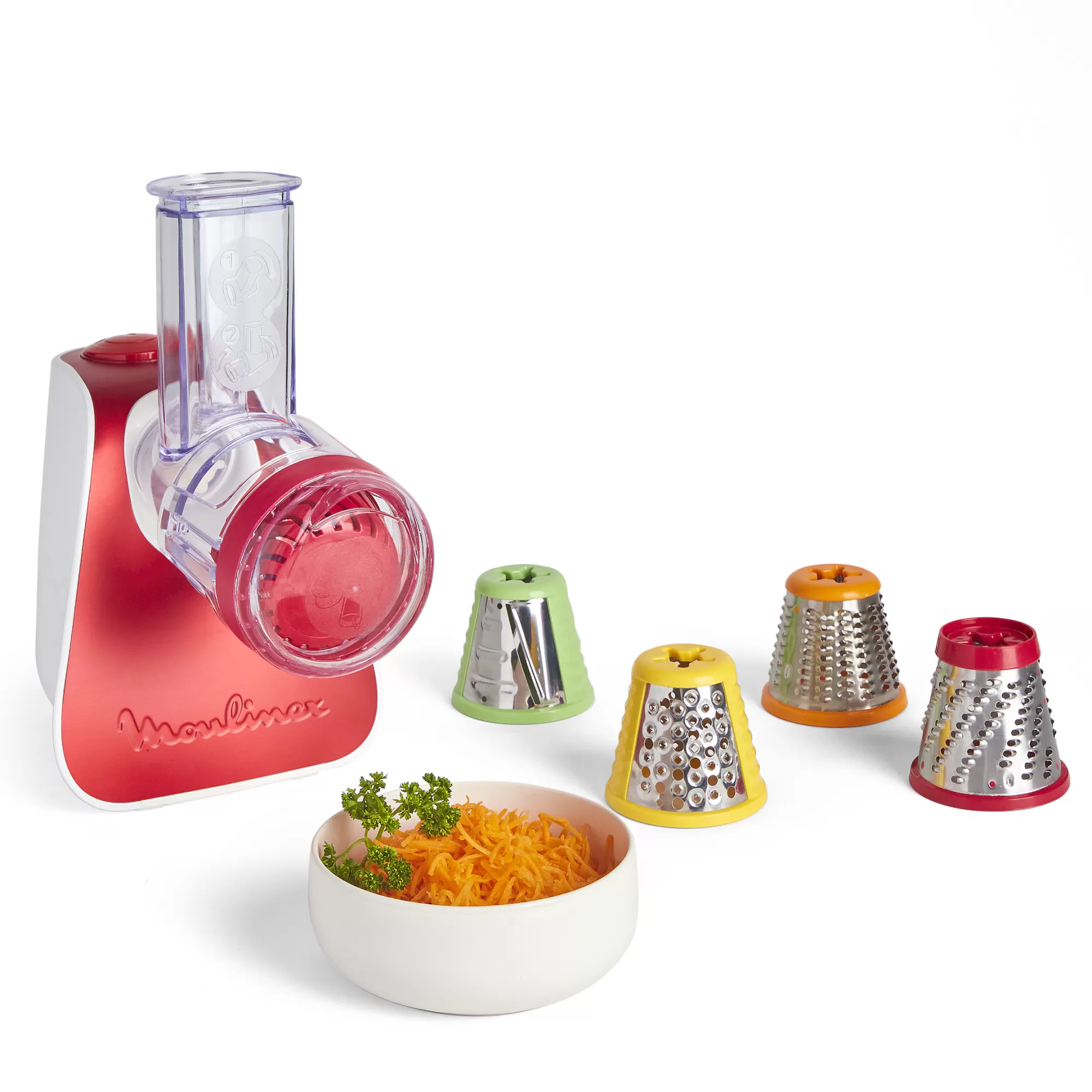 Moulinex Fresh Express Nectar 4en1 200 W Rouge- Hachoirs & Râpes À Légumes