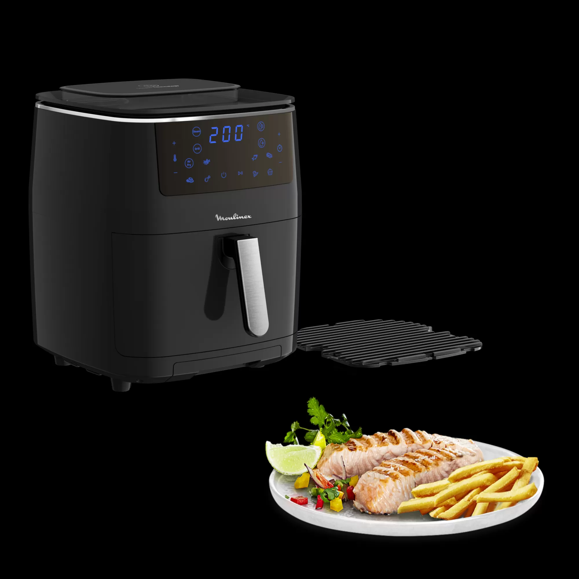 Moulinex FRITEUSE A AIR EASY FRY GRILL & STEAM- Air Fryers - Friteuses Sans Huile