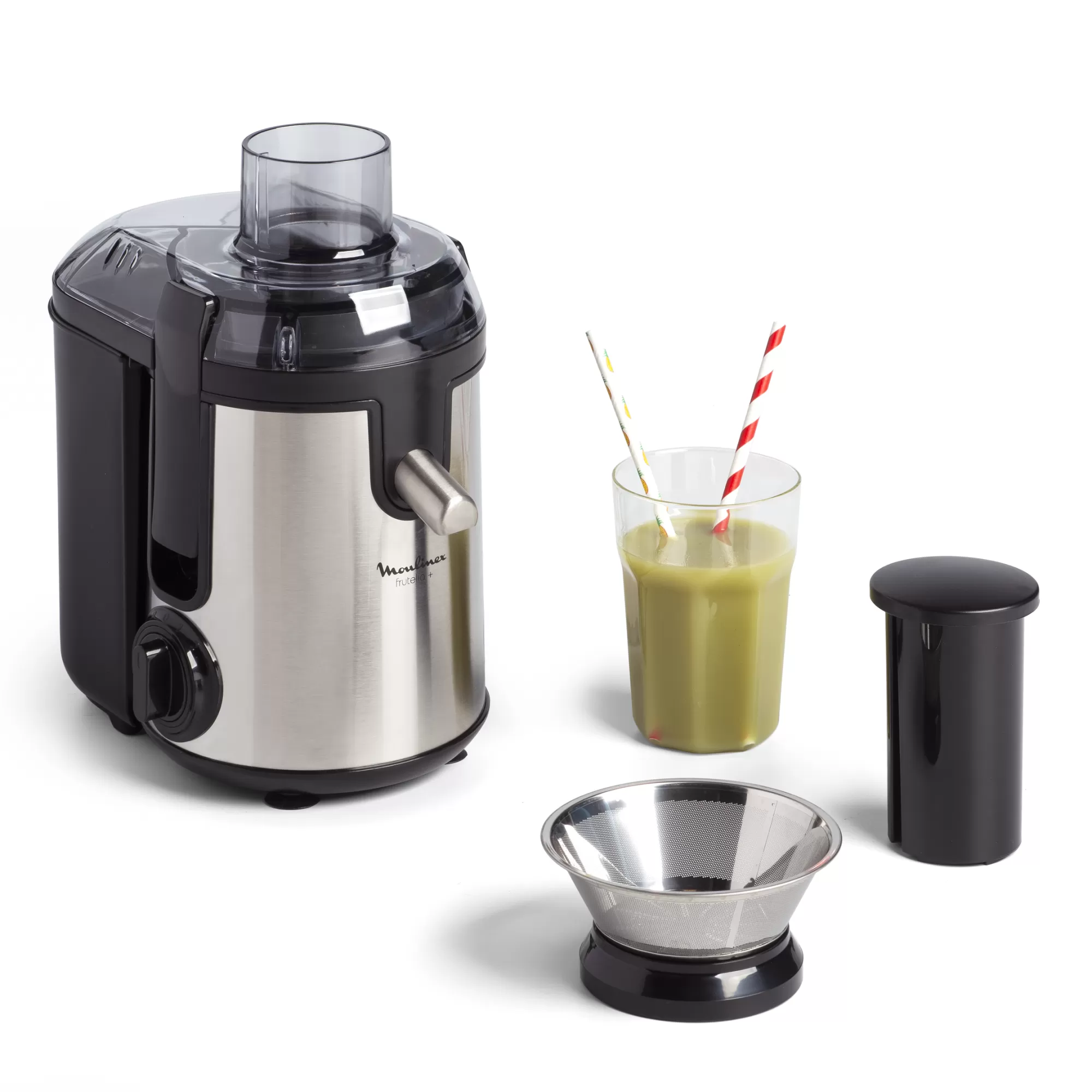 Moulinex Frutelia+ Métal 400 W Noir Et Métal- Sets Petit Déjeuner | Extracteurs De Jus & Centrifugeuse