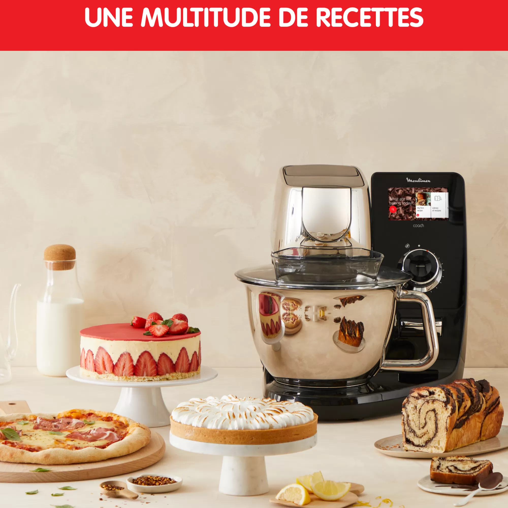 Moulinex I-Coach Touch, Robot Pâtissier Connecté, Coaching Sur L’écran, 21 Programmes, Balance- Robots Pâtissiers | Robots Pâtissiers